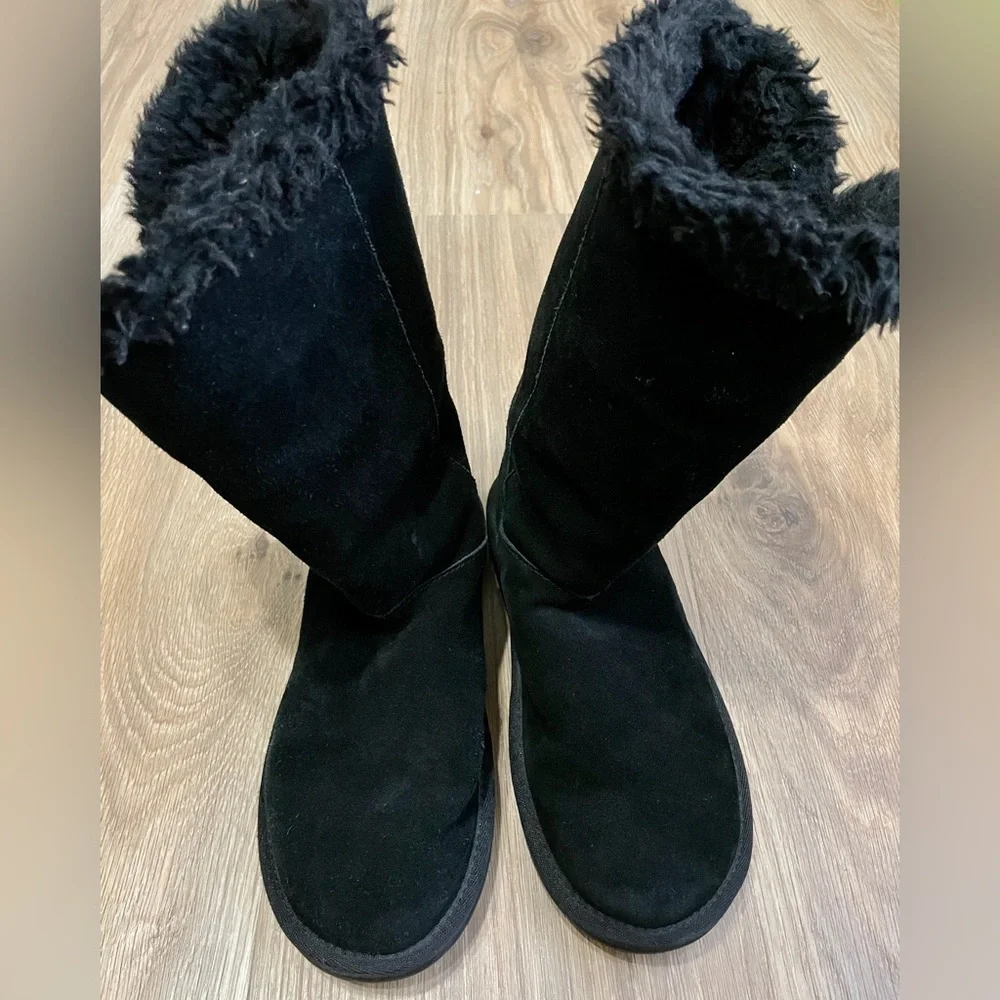 KOOLABURRA BY UGG Big Girl Kinslei Black Tall Boots style Size 4 EUC